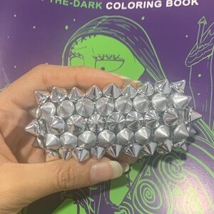 Silver Studded Cuff Bracelet